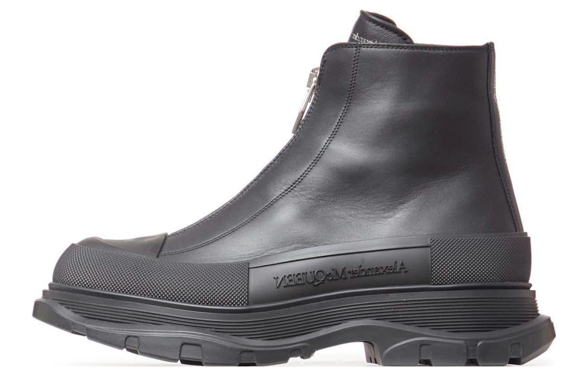 Alexander McQueen Tread Slick Zip Boots 'Black'