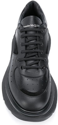 Alexander McQueen Tread Suede-panelled Leather Trainers 'Black' 627222WHRH51081 Lookbook Alexander McQueen Tread Suede-panelled Leather Trainers 'Black' 627222WHRH51081