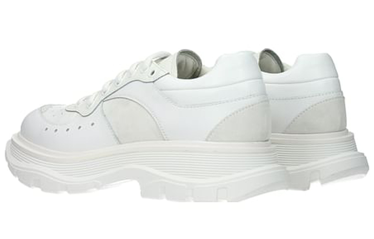 Lookbook Alexander McQueen Tread Suede Panel Kulit Sepatu 'Putih' 627222WHRH59071