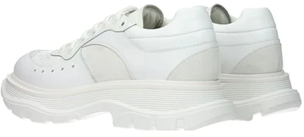 Lookbook Alexander McQueen Zapatillas de Cuero y Gamuza Tread 'Blancas' 627222WHRH59071