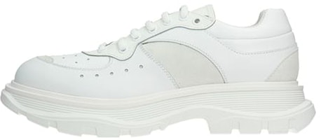 Alexander McQueen Tread Suede-panelled Leather Trainers 'White' 627222WHRH59071 Alexander McQueen Tread Suede-panelled Leather Trainers 'White' 627222WHRH59071