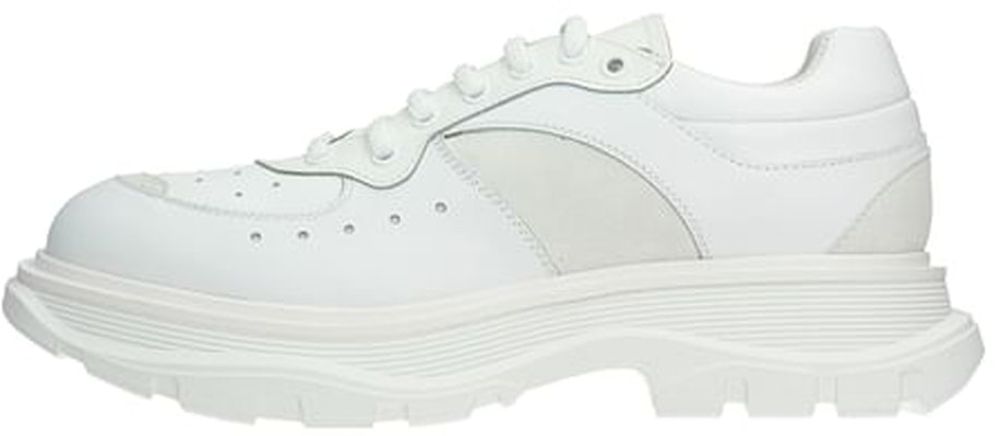 Alexander McQueen Tread Suede-panelled Leather Trainers 'White' 627222WHRH59071 Buy Alexander McQueen Tread Suede-panelled Leather Trainers 'White' 627222WHRH59071
