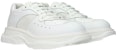 Alexander McQueen Tread Kasut Kulit Suede 'Putih' 627222WHRH59071
