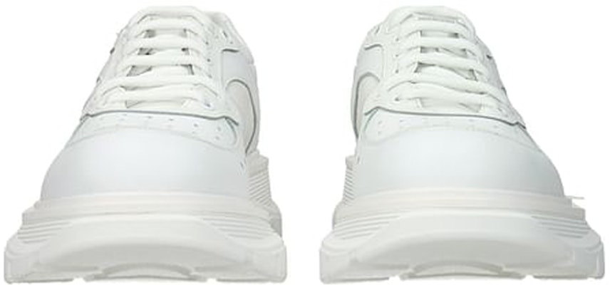 Alexander McQueen Tread Suede-panelled Leather Trainers 'White' 627222WHRH59071 Shop Alexander McQueen Tread Suede-panelled Leather Trainers 'White' 627222WHRH59071