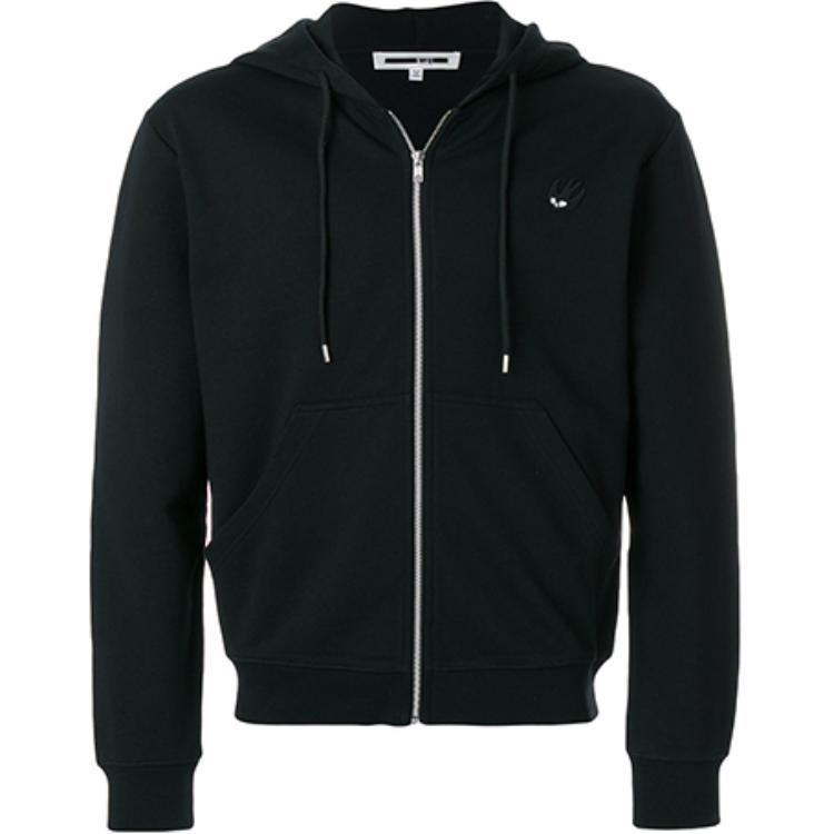 Alexander McQueen Unisex Cotton Hoodie Jacket Black 381440-RKH38-1010