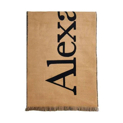 Alexander McQueen Warm Soft Wool Scarf Men’s Light Brown 7090114105Q9760