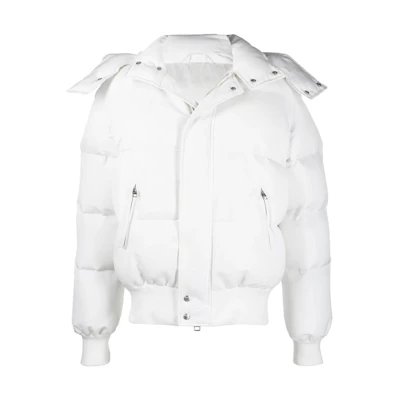 Alexander McQueen White Graffiti Logo Puffer Jacket for Men 705144QTZ190900