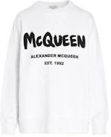 Order Alexander McQueen 白色字母數字印花休閒衛衣 659975-QZADI-0909