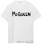 Order Alexander McQueen White Letter Print Crewneck Regular Fit T-Shirt. 622104-QPZ57-0900