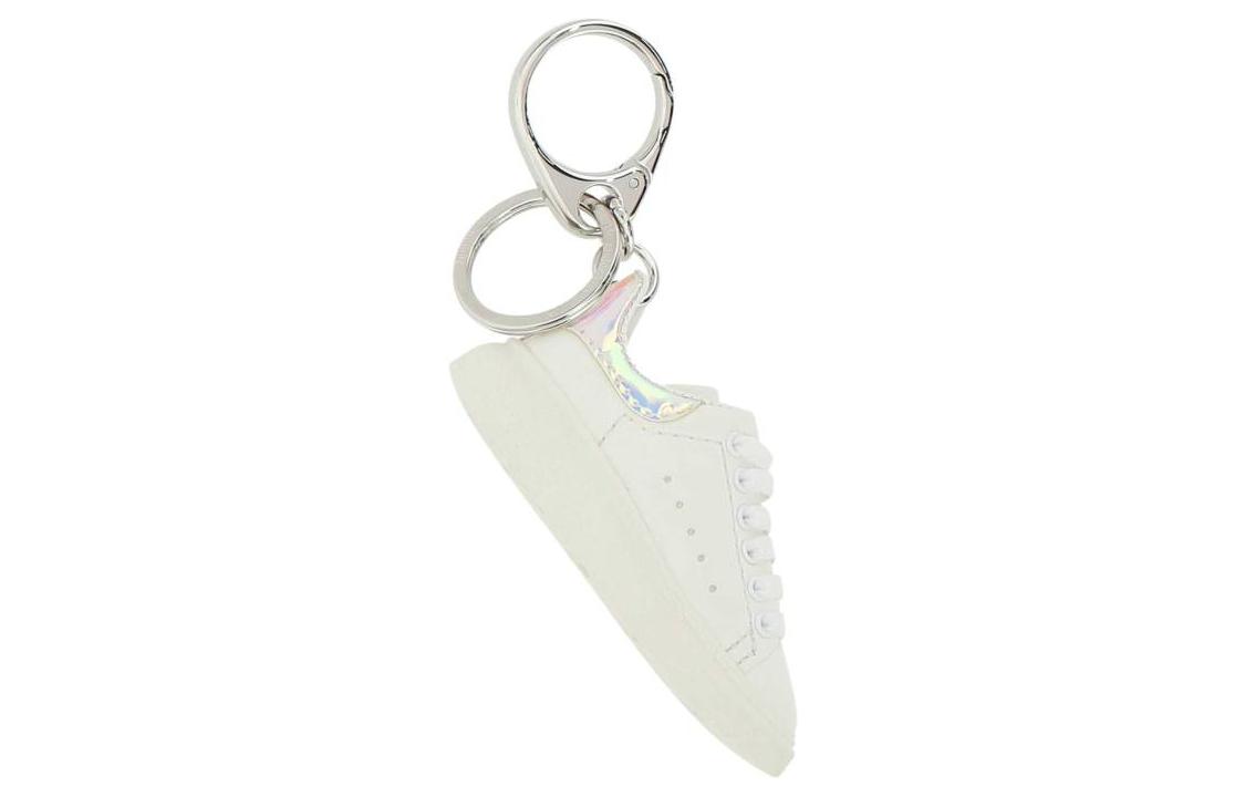 Alexander McQueen White Simple Fashion Keychain for Men 6092031AAMI9081