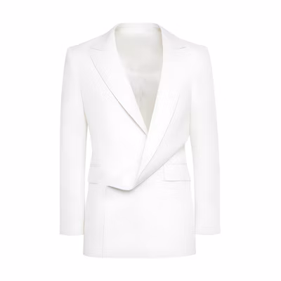 Alexander McQueen White Single-Breasted Solid Long Sleeve Jacket 745595-QVU91-9016