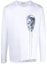 Buy Alexander McQueen Kemeja-T Putih Cetakan Tengkorak Lengan Panjang Leher Bulat. 631382-QPZ86-0900
