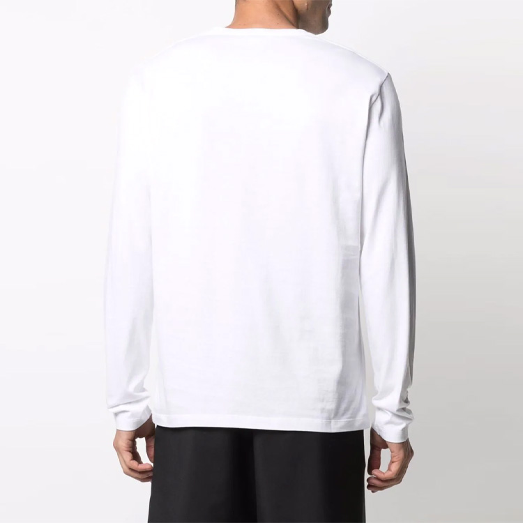 Purchase Alexander McQueen Kemeja-T Putih Cetakan Tengkorak Lengan Panjang Leher Bulat. 631382-QPZ86-0900