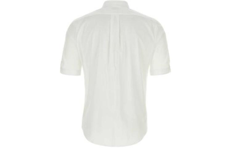 Lookbook Alexander McQueen White Slim Fit Short Sleeve Shirt for Men. 774382-QNAAB-9000