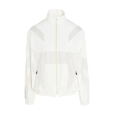 Alexander McQueen White Solid Logo Plaque Stand Collar Jacket 639237-RQF06-9001