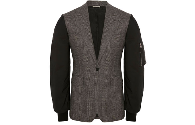 Alexander McQueen Wool Suit Jacket Blazer with Logo Design 677902-QSU78-1204