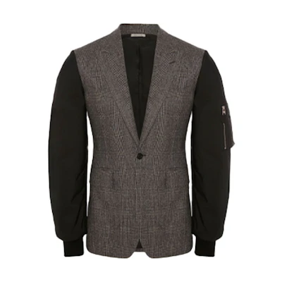 Alexander McQueen Wool Suit Jacket Blazer with Logo Design 677902-QSU78-1204