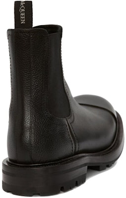 Alexander McQueen 亞歷山大·麥昆 英倫蘇格蘭皮革耐磨防滑 高筒切爾西靴 黑色 Shop Alexander McQueen 亞歷山大·麥昆 英倫蘇格蘭皮革耐磨防滑 高筒切爾西靴 黑色