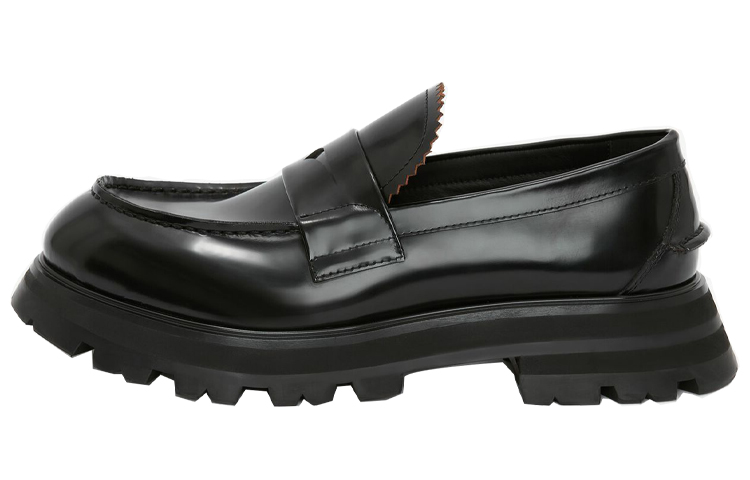 Buy アレキサンダー・マックイーン ワーカーモカシン (黒) 664618WHZ801000