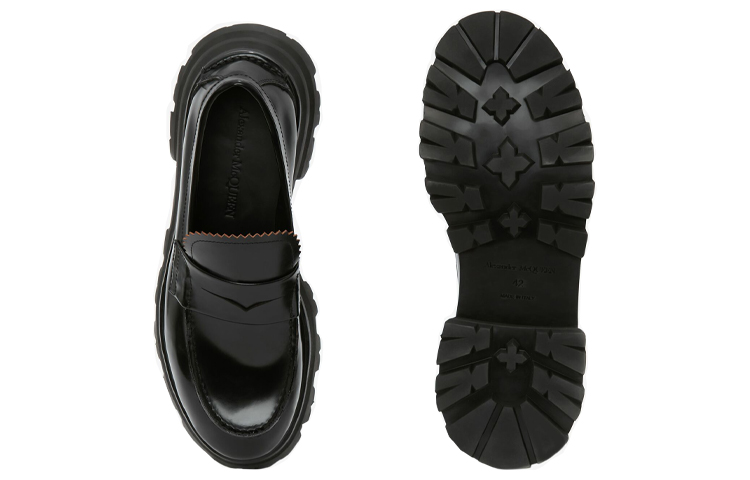 Purchase アレキサンダー・マックイーン ワーカーモカシン (黒) 664618WHZ801000