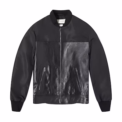 Alexander McQueen Zip Jacket Black Colorblock Fitted Long Sleeve 775946-Q5AME-1000