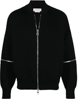 Alexander McQueen Zipper Detail Bomber Jacket 689425-Q1XDL-1000 Alexander McQueen Zipper Detail Bomber Jacket 689425-Q1XDL-1000