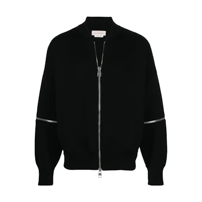 Alexander McQueen Zipper Detail Bomber Jacket 689425-Q1XDL-1000