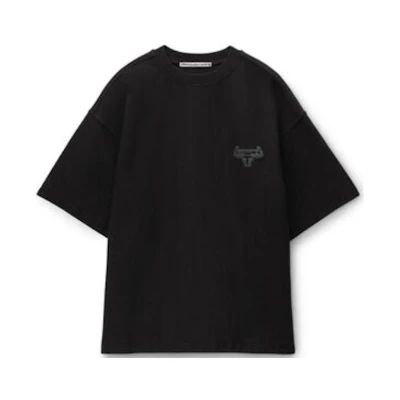 Alexander Wang Black Crewneck Graphic T-Shirt 6CC3231009-001