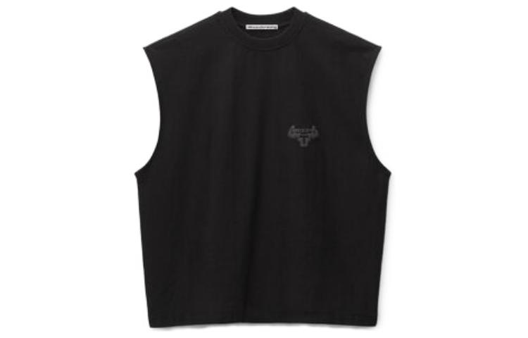 Order Alexander Wang Hitam Tank Top Tanpa Lengan Loose-Fit Crewneck 6CC3231008-001