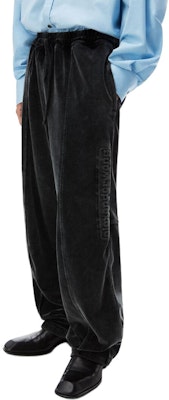 アレキサンダー ワン ブラック ベロア ロゴ 刺繍入り ニット ジョガーパンツ 6CC12440250-95A Shop アレキサンダー ワン ブラック ベロア ロゴ 刺繍入り ニット ジョガーパンツ 6CC12440250-95A