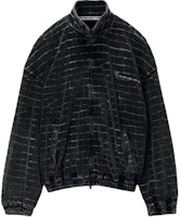 Alexander Wang Croc-Embossed Zipper Long-Sleeve Jacket in Pepper Color. 6CC3242042095A Alexander Wang Croc-Embossed Zipper Long-Sleeve Jacket in Pepper Color. 6CC3242042095A