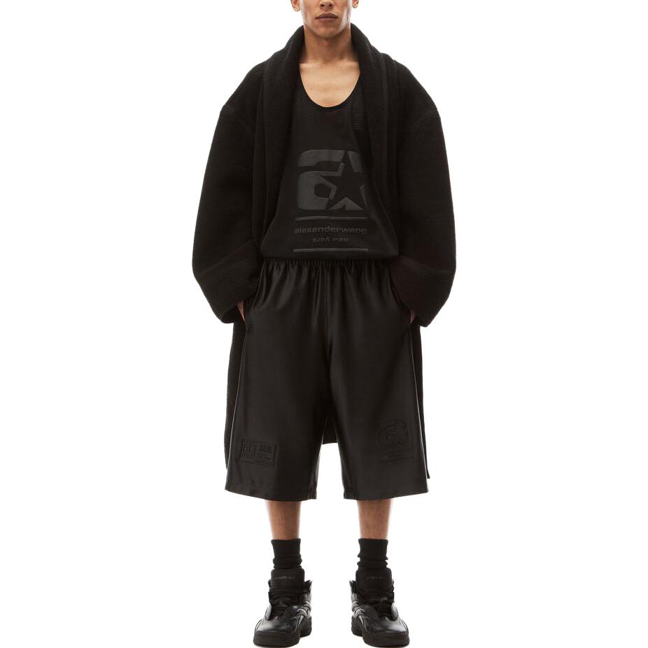 Alexander Wang  Loose Fit Solid Color Elastic Waist Casual Shorts. 6CC3234005-001 圖 3