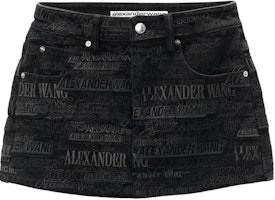 Alexander Wang Minimalist Slim Fit Denim Mini Skirt Black. 1WC3245375-011 Alexander Wang Minimalist Slim Fit Denim Mini Skirt Black. 1WC3245375-011