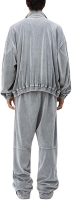 Alexander Wang 洗灰色絨面拉鍊長袖外套。 6CC12420160-96A Shop Alexander Wang 洗灰色絨面拉鍊長袖外套。 6CC12420160-96A