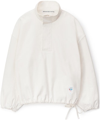 Alexander Wang White Pullover Jacket with Solid Letter Print and High Collar. 6WC3232011-100 Buy Alexander Wang White Pullover Jacket with Solid Letter Print and High Collar. 6WC3232011-100