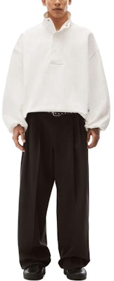 Alexander Wang White Pullover Jacket with Solid Letter Print and High Collar. 6WC3232011-100 Lookbook Alexander Wang White Pullover Jacket with Solid Letter Print and High Collar. 6WC3232011-100