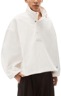 Alexander Wang White Pullover Jacket with Solid Letter Print and High Collar. 6WC3232011-100 Purchase Alexander Wang White Pullover Jacket with Solid Letter Print and High Collar. 6WC3232011-100