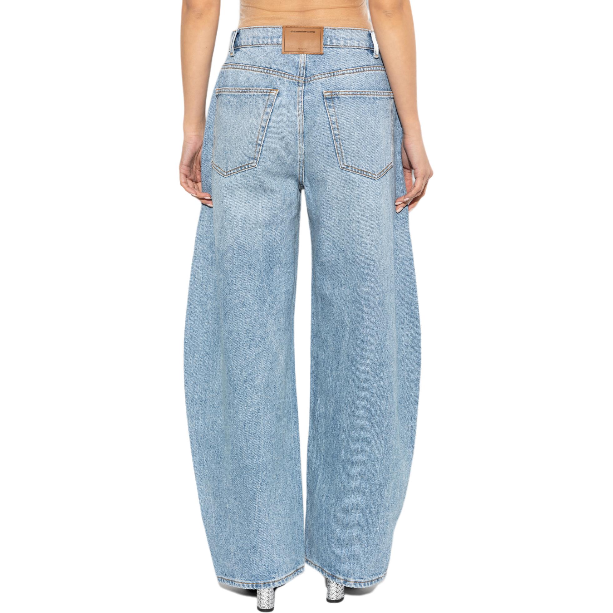Alexander Wang  Wide-Leg Denim Jeans with Belt Loops Blue. 4DC2244264-486 圖 6