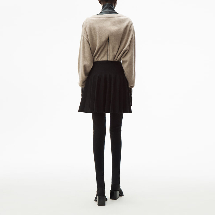 Shop Alexander Wang Skirt Mini Pleated A-Line Hitam Kasual 1KC1205036-001