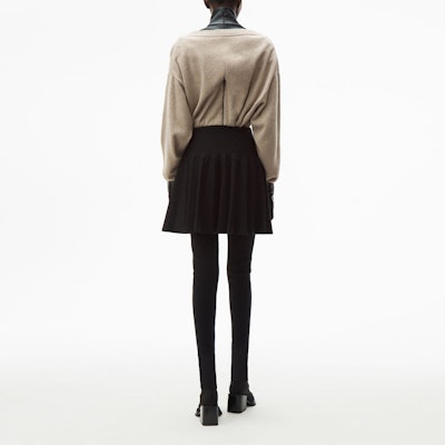 Alexander Wang Skirt Mini Pleated A-Line Hitam Kasual 1KC1205036-001 Shop Alexander Wang Skirt Mini Pleated A-Line Hitam Kasual 1KC1205036-001