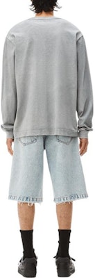 Alexander Wang Acid Wash Logo Print Knit Long Sleeve T-Shirt Unisex - Grey UCC3221537-027 Purchase Alexander Wang Acid Wash Logo Print Knit Long Sleeve T-Shirt Unisex - Grey UCC3221537-027