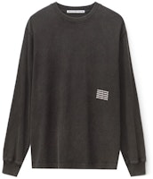 Alexander Wang Acid Wash Logo Print Knit Sweatshirt Unisex Charcoal Gray. UCC3211012-007 Alexander Wang Acid Wash Logo Print Knit Sweatshirt Unisex Charcoal Gray. UCC3211012-007
