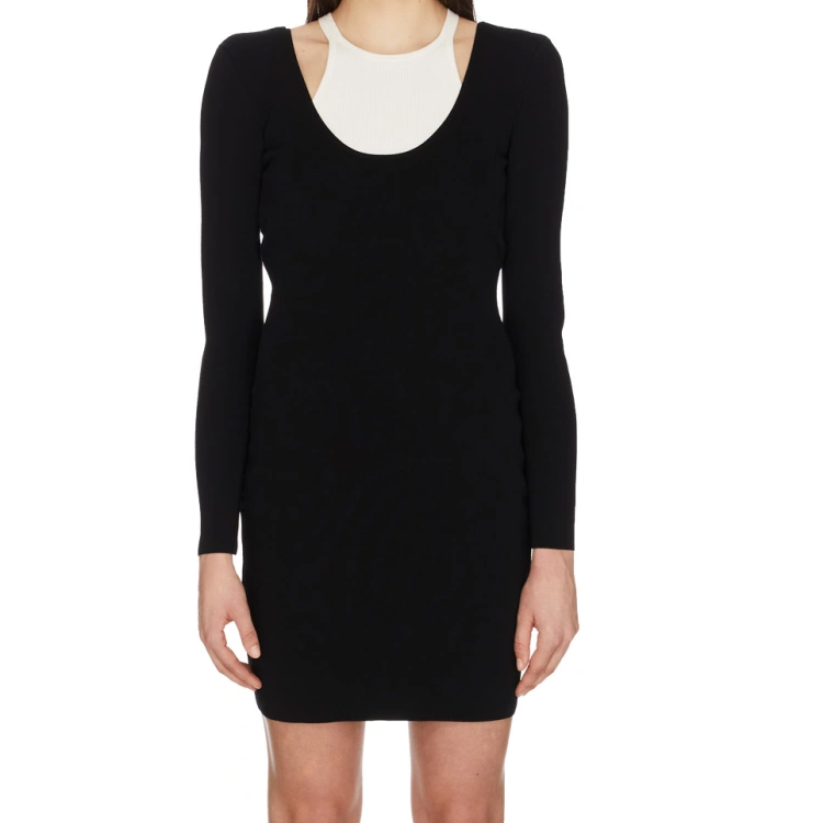 Alexander Wang Black Layered Open-Back Dress - Autumn Collection 4KC1207073-995 圖 3