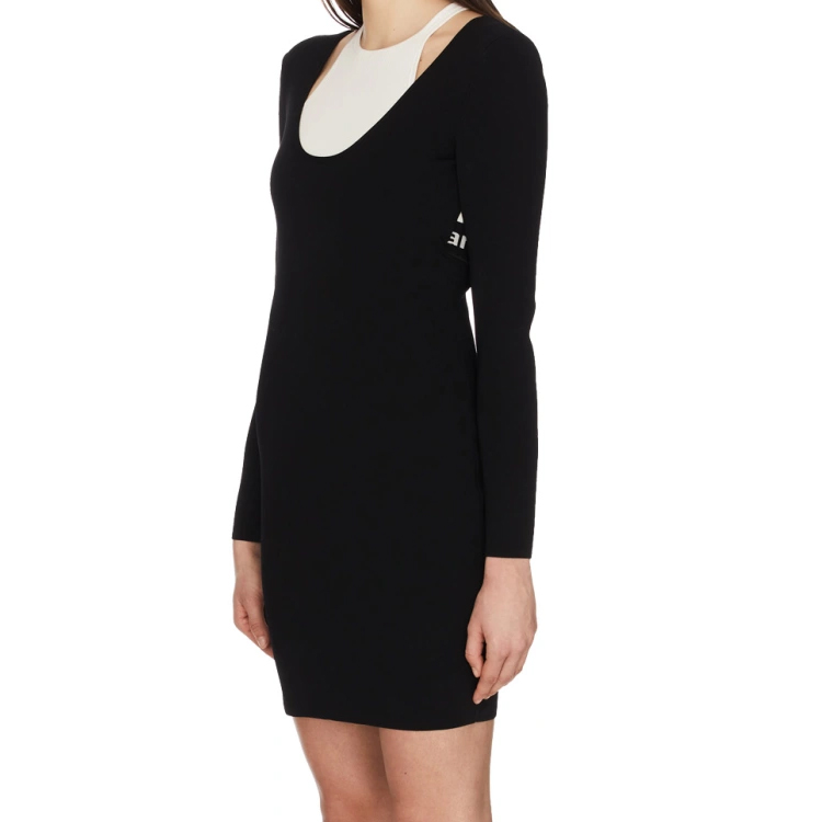 Alexander Wang Black Layered Open-Back Dress - Autumn Collection 4KC1207073-995 圖 4