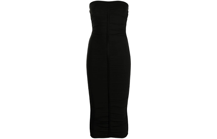 Order Alexander Wang Vestido Negro Mini sin Hombros y sin Mangas con Logo en la Tira. 1KC1226024-001