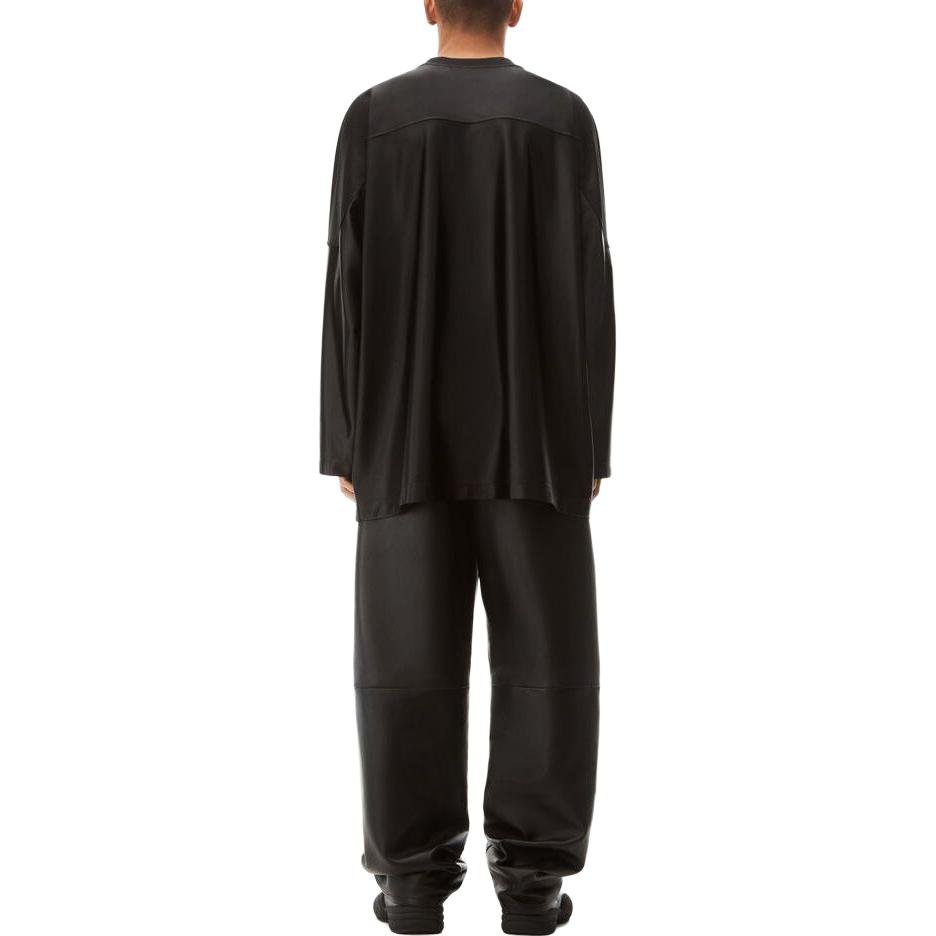 Shop Alexander Wang Black Solid Color Crewneck Long Sleeve T-Shirt 6CC2231004-001