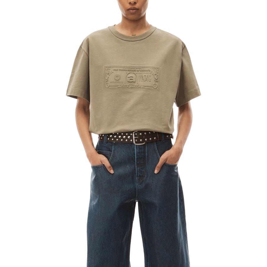 Lookbook 亞歷山大王印花短袖T恤 男女款 卡其色 Dollar圖案 限量版 UCC3231638-136