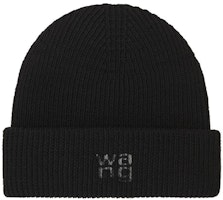 Alexander Wang Embossed Logo Nylon Beanie Unisex Black 4KC4239073001 Alexander Wang Embossed Logo Nylon Beanie Unisex Black 4KC4239073001