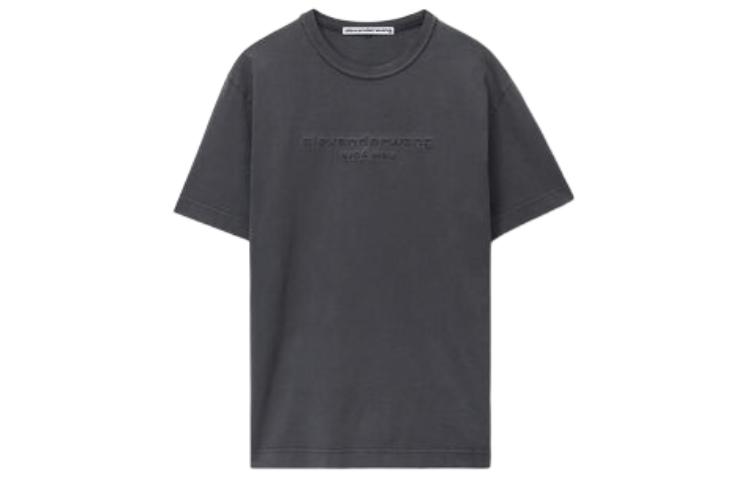 Alexander Wang Embossed Logo Unisex Crewneck T-Shirt in Grey. UCC12416980-94A