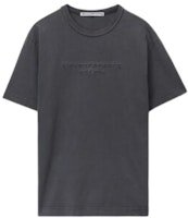 Alexander Wang Embossed Logo Unisex Crewneck T-Shirt in Grey. UCC12416980-94A Alexander Wang Embossed Logo Unisex Crewneck T-Shirt in Grey. UCC12416980-94A